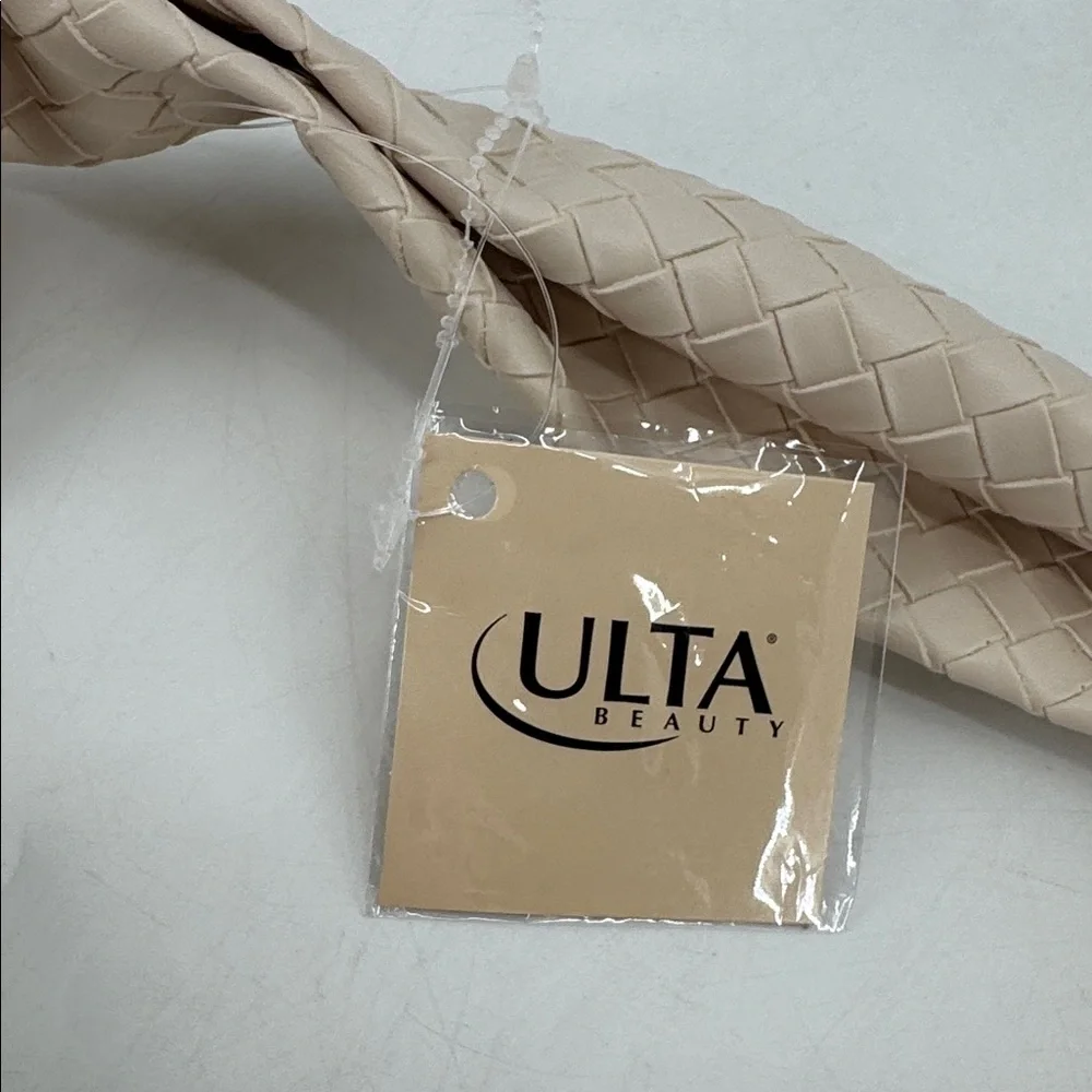 Ulta Beauty NEW Woven Basket Weave Knot Vegan Leather Hobo Shoulder Bag NWT